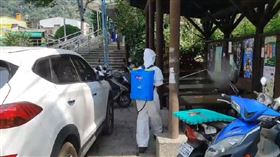 內灣老街,消毒,獅子王,案1203（圖／翻攝畫面）
 