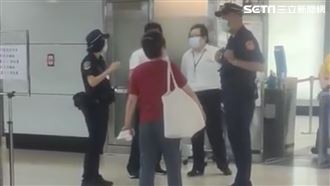 北車沒戴好口罩　婦發飆罵警妨礙權益