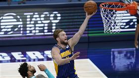 ▲沙波尼斯（Domantas Sabonis）繳出14分、21籃板、9助攻準「大三元」成績。（圖／美聯社／達志影像）
