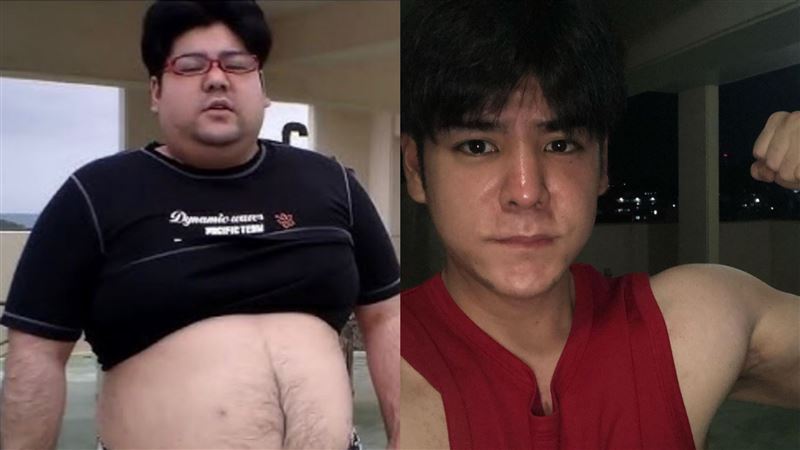 居家運動甩68公斤　肥男變身彭于晏