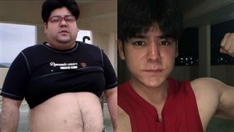 居家運動甩68公斤　肥男變身彭于晏