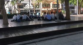 三級防疫，19名保險員，草悟道園區聚集，嗆關你什麼事，去報警，(圖/民眾提供)