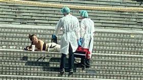 新北市，新莊，體育館，日光浴，口罩