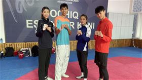 跆拳道國手羅嘉翎、劉威廷、蘇柏亞、黃鈺仁。（圖／體育署提供）