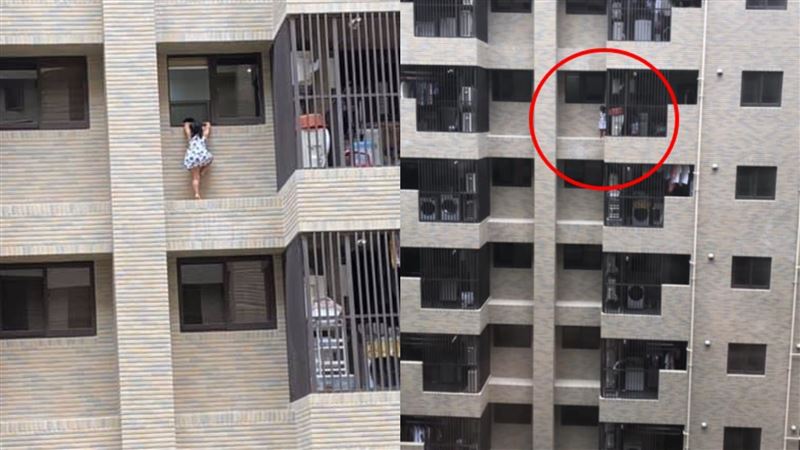 女童掛窗邊？鄰居驚：小孩比疫情可怕