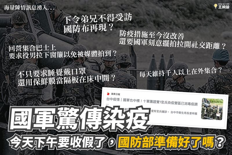 憂國軍染疫　她爆：睡覺保鮮膜當隔板