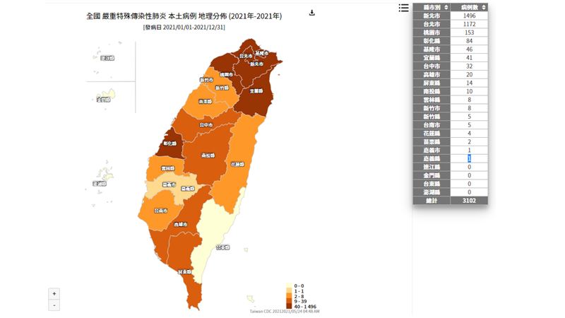 本土飆破3000　最新確診地圖曝光