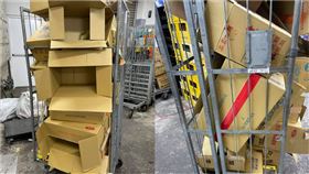 疫情下「沒貨」真相　全聯店員累曝紙箱山：每天補貨到2點▲（圖／翻攝自我愛全聯-好物老實説臉書）

