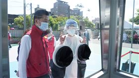 新竹市首個社區篩檢站成立市長林智堅前往視察（圖／新竹市府提供）