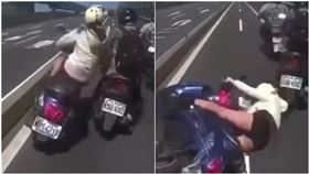 熱褲妹遭三寶「擠到雷殘」！網一看畫面全歪樓：重播一整天（圖／翻攝自台灣新聞記者聯盟資訊平台）