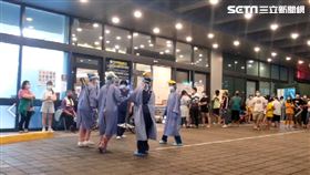 員林養生會館6女確診！急追40男客　近300人排隊篩檢（圖／翻攝畫面）