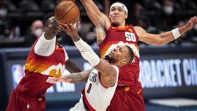 ▲里拉德（Damian Lillard）攻下全場最高42分，拓荒者不敵金塊。（圖／美聯社／達志影像）