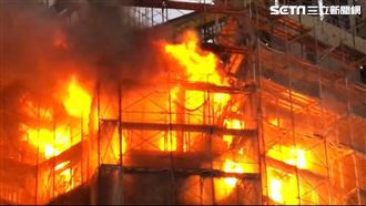 新／台中大樓陷火海！烈焰吞噬整層樓