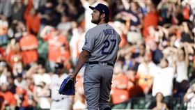▲包爾（Trevor Bauer）投第4球挨轟。（圖／美聯社／達志影像）