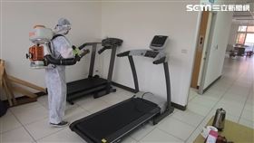 台北市文山一分局已進行多次消毒工作。（圖／翻攝畫面）