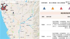 本土疫情,新冠肺炎,台南,COVID-19儀表板,確診者足跡,地圖。（圖／翻攝自台南市政府官網）