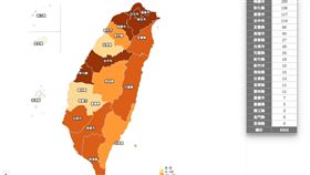 ▲今年本土確診案例分布地圖。（圖／翻攝自疾管署官網）

