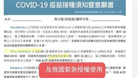 游淑慧今凌晨披露不但衛福部早在今年2月就已將BNT疫苗列入接種計畫，甚至疾管署也在3月就稱已取得「我國緊急授權使用」！（圖片翻攝FB/游淑慧）