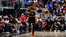 ▲楊恩（Trae Young）攻下全場最高27分，老鷹聽牌。（圖／翻攝自楊恩推特）
