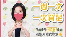 民進黨籍立委吳思瑤呼籲市民自主分流採買，菜要買命也要顧！（圖／吳思瑤提供）