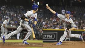 ▲狄格隆（Jacob deGrom）6局8K無失分，敲安帶有打點。（圖／美聯社／達志影像）