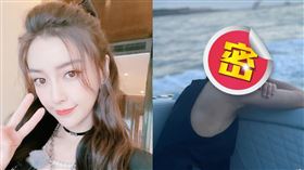 Angelababy,蔡徐坤,董思成,黃旭熙。(圖／蔡徐坤,黃旭熙微博)