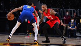 ▲里拉德（Damian Lillard）單場55分，但拓荒者被金塊聽牌。（圖／翻攝自金塊推特）