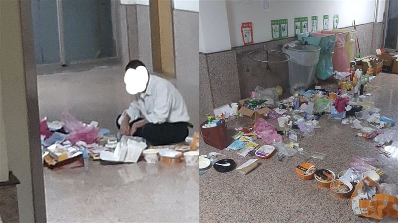 文大宿舍疫情　爆學生翻垃圾桶找食物