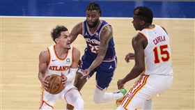 ▲楊恩（Trae Young）攻下全場最高36分，老鷹淘汰尼克晉級。（圖／美聯社／達志影像）