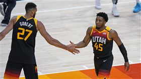 ▲米契爾（Donovan Mitchell）攻下全場最高30分，爵士晉級第2輪。（圖／美聯社／達志影像）