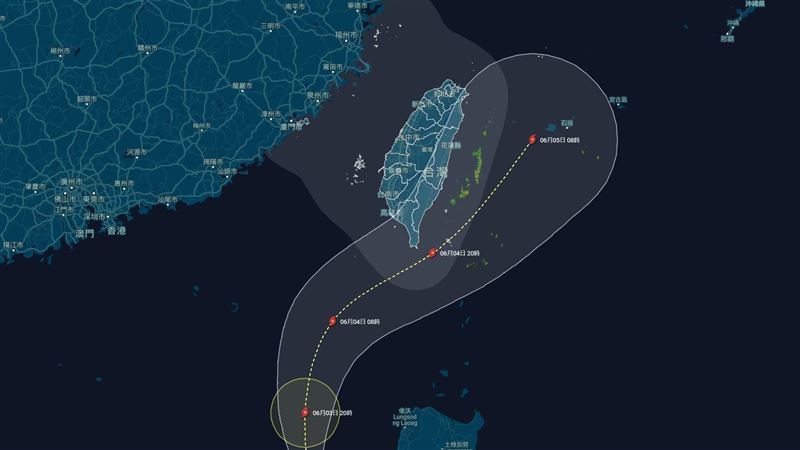 「彩雲」海警16時發布！颱風路徑曝