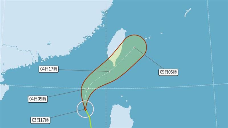 彩雲颱風將帶來大雨　明不排除發陸警