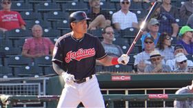 印地安人隊即將改名美國職棒克里夫蘭印地安人隊啟動改名程序，台灣好手張育成球衣胸前的隊名即將走入歷史。圖攝於2019年春訓。中央社記者林宏翰亞利桑那攝  110年6月4日