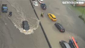 信義區淹水畫面,信義區,淹水,忠孝東路,民眾提供