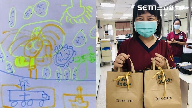 好想護理師媽媽…雙胞胎畫作惹哭網