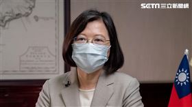 蔡英文針對防疫工作與疫苗進度發表談話（圖／總統府提供）