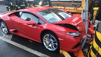 撞爛藍寶堅尼　男竟落跑找長髮妹頂包