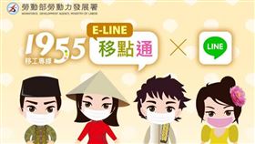 Line@移點通（圖／勞動部提供）