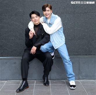 王碩漢、賴東賢三立新聞網專訪。（記者邱榮吉/攝影）