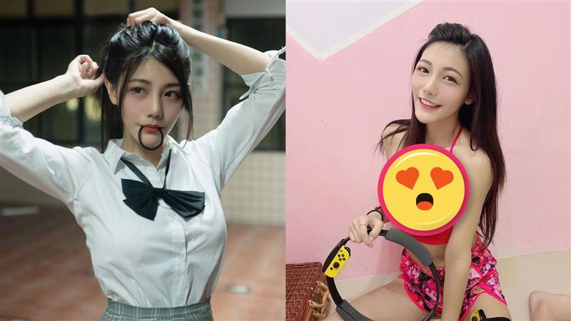 世新校花健身喊累　坐地露美胸電暈網