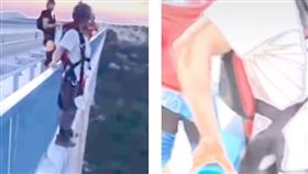 挑戰極限險成肉醬！男跳傘「沒繫安全帶」　路人提醒才保命（圖／翻攝自Skydiving is Lit TikTok）