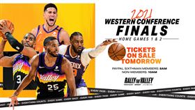 ▲太陽4連勝金塊，闖進西區冠軍賽。（圖／翻攝自太陽推特）