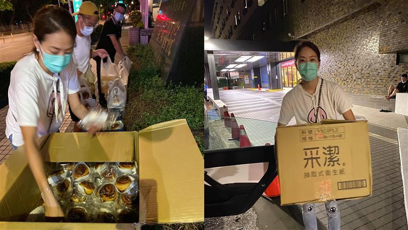 賈永婕送餐到深夜　聽醫護一句話感動