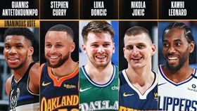 ▲NBA年度第1隊入選名單。（圖／翻攝自NBA推特）