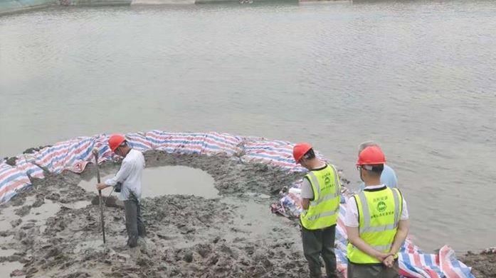 黑色不明物體墜魚塘　抽乾水後又匿蹤