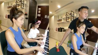 鍾欣怡穿熱褲居家練琴　吸70萬觀看