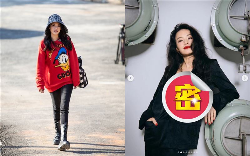 西裝外套大深V　舒淇露性感蕾絲胸罩