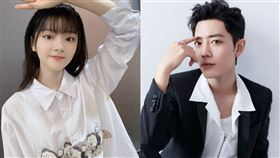 肖戰與任敏吻戲遭到偷拍。（圖／翻攝自肖戰工作室、任敏微博）