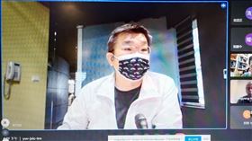 ▲中職會長蔡其昌接受視訊訪問。（圖／中華職棒提供）