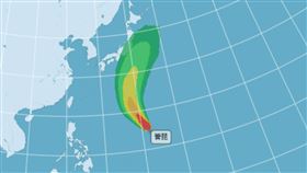 今年第5號颱風「薔琵」（Champi）（圖／翻攝自中央氣象局）